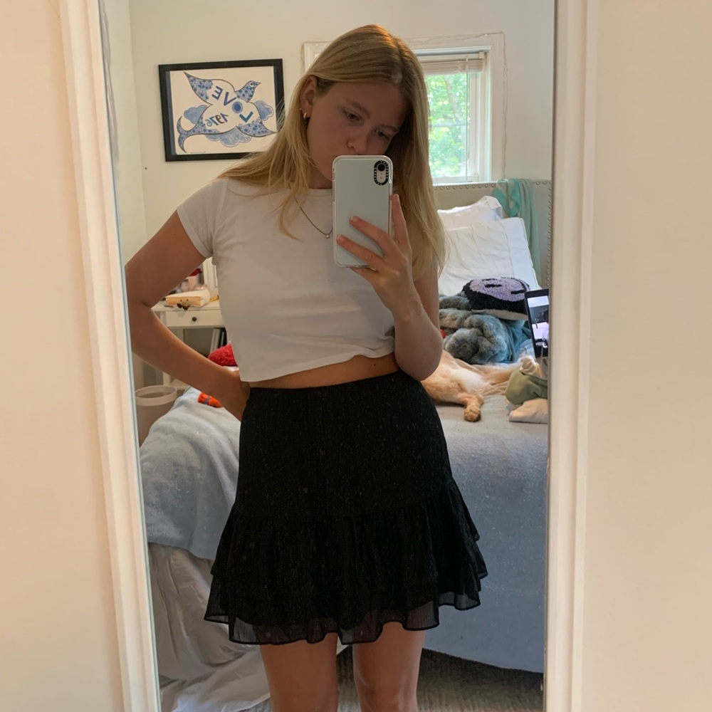 Madewell ruffle skirt